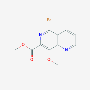 molecular formula C11H9BrN2O3 B8279433 Methyl 5-bromo-8-methoxy-1,6-naphthyridine-7-carboxylate 