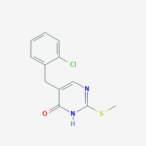 5-[(2-chlorophenyl)methyl]-2-methylsulfanyl-1H-pyrimidin-6-one