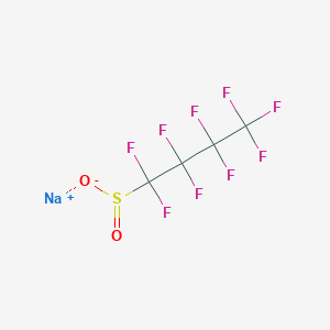 molecular formula C4HF9NaO2S B8279492 1-Butanesulfinic acid, 1,1,2,2,3,3,4,4,4-nonafluoro-, sodium salt (1:1) CAS No. 102061-82-5