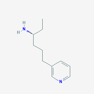 molecular formula C11H18N2 B8279504 (R)-alphaethyl-3-pyridinebutanamine 