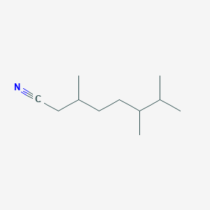 molecular formula C11H21N B8279529 3,6,7-Trimethyloctanenitrile 