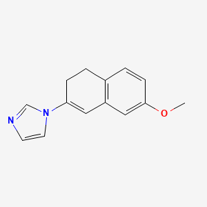 molecular formula C14H14N2O B8279530 1H-Imidazole, 1-(3,4-dihydro-7-methoxy-2-naphthalenyl)- CAS No. 89781-56-6