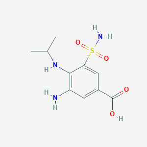 molecular formula C10H15N3O4S B8279531 3-Amino-4-isopropylamino-5-sulphamyl-benzoic acid 