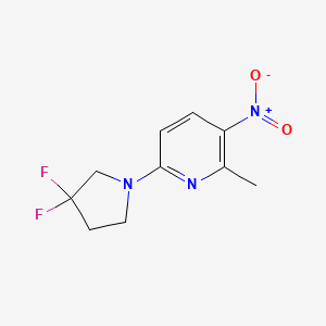 molecular formula C10H11F2N3O2 B8279544 Pyridine, 6-(3,3-difluoro-1-pyrrolidinyl)-2-methyl-3-nitro- 