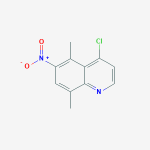molecular formula C11H9ClN2O2 B8279564 4-Chloro-5,8-dimethyl-6-nitroquinoline 