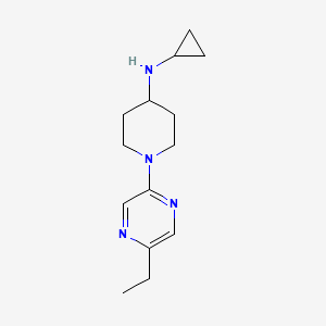 molecular formula C14H22N4 B8279583 Cyclopropyl-[1-(5-ethyl-pyrazin-2-yl)-piperidin-4-yl]amine 