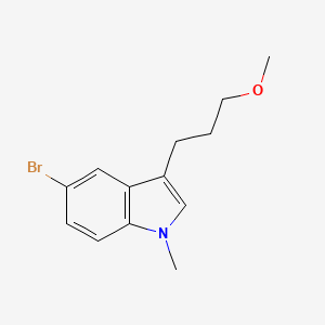 molecular formula C13H16BrNO B8279589 5-bromo-3-(3-methoxypropyl)-1-methyl-1H-indole 