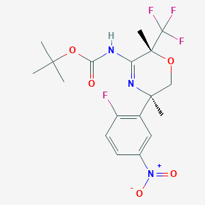 [(2R,5R)-(2-Fluoro-5-nitro-phenyl)-2,5-dimethyl-2-trifluoromethyl-5,6-dihydro-2H-[1,4]oxazin-3-yl]-carbamic acid tert-butyl ester