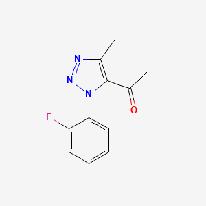 molecular formula C11H10FN3O B8279702 1-(1-(2-Fluorophenyl)-4-methyl-1H-1,2,3-triazol-5-yl)ethanone 
