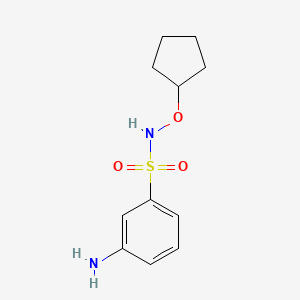molecular formula C11H16N2O3S B8279732 3-amino-N1-(cyclopentyloxy)-1-benzenesulfonamide 