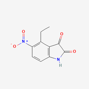 molecular formula C10H8N2O4 B8279741 5-Nitro-4-ethylisatin 