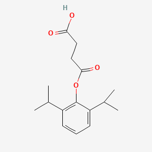 molecular formula C16H22O4 B8279755 Propofol hemisuccinate CAS No. 184869-48-5