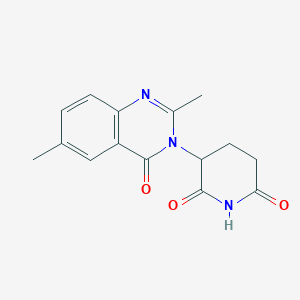 molecular formula C15H15N3O3 B8279829 3-(2,6-dimethyl-4-oxo-4H-quinazolin-3-yl)-piperidine-2,6-dione 