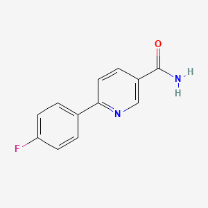 molecular formula C12H9FN2O B8279836 6-(4-Fluorophenyl)nicotinamide 