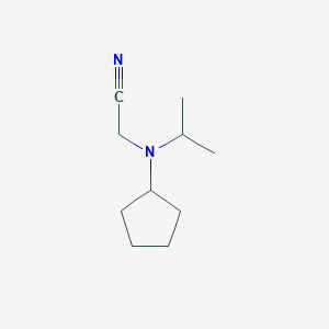 molecular formula C10H18N2 B8279857 [Cyclopentyl(isopropyl)amino]acetonitrile 