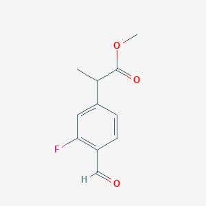Methyl 2-(3-fluoro-4-formylphenyl)propionate
