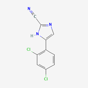 molecular formula C10H5Cl2N3 B8279949 2-Cyano-4-(2,4-dichlorophenyl)imidazole 