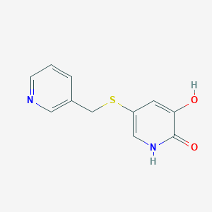 molecular formula C11H10N2O2S B8279989 3-Hydroxy-5-[(pyridin-3-ylmethyl)sulfanyl]pyridin-2(1H)-one 