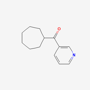 molecular formula C13H17NO B8279993 Cycloheptyl(3-pyridinyl)methanone 