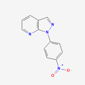 molecular formula C12H8N4O2 B8280002 1-(4-nitrophenyl)-1H-pyrazolo[3,4-b]pyridine 