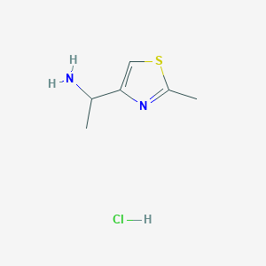 molecular formula C6H11ClN2S B8280021 1-(2-Methylthiazol-4-yl)-ethylamine hydrochloride 