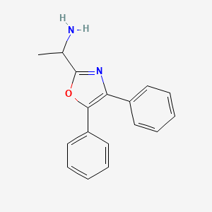 molecular formula C17H16N2O B8280027 1-(4,5-Diphenyl-oxazol-2-yl)-ethylamine 