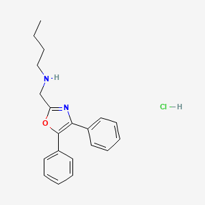 molecular formula C20H23ClN2O B8280038 2-((Butylamino)methyl)-4,5-diphenyloxazole monohydrochloride CAS No. 33161-73-8
