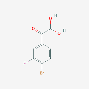 molecular formula C8H6BrFO3 B8280061 1-(4-Bromo-3-fluorophenyl)-2,2-dihydroxyethanone 