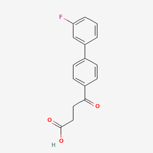 molecular formula C16H13FO3 B8280071 4-(3'-Fluoro-biphenyl-4-yl)-4-oxo-butyric acid 