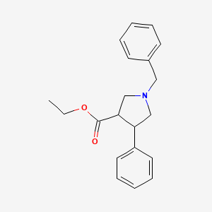 molecular formula C20H23NO2 B8280072 Ethyl 1-benzyl-4-phenylpyrrolidine-3-carboxylate 