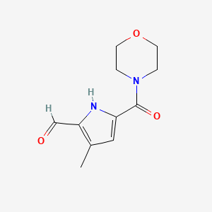 molecular formula C11H14N2O3 B8280139 3-methyl-5-(morpholine-4-carbonyl)-1H-pyrrole-2-carbaldehyde 