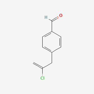 molecular formula C10H9ClO B8280197 4(2-Chloroallyl)benzaldehyde 