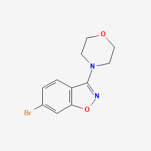 molecular formula C11H11BrN2O2 B8280202 6-Bromo-3-(4-morpholinyl)-1,2-benzisoxazole 
