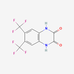 molecular formula C10H4F6N2O2 B8280207 6,7-Bis(trifluoromethyl)-1,4-dihydroquinoxaline-2,3-dione 