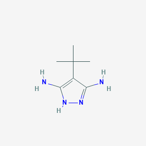 molecular formula C7H14N4 B8280240 4-tert-butyl-1H-pyrazole-3,5-diamine 