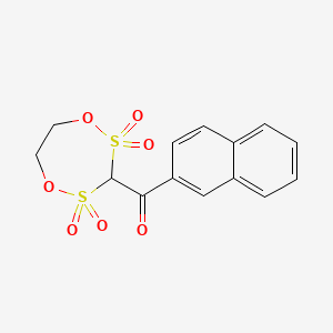 molecular formula C14H12O7S2 B8280249 Ethylene 2-naphthoylmethanedisulfonate 