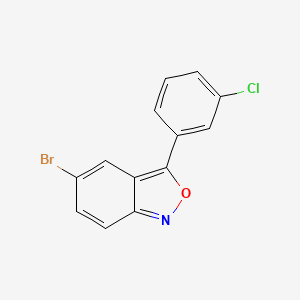 molecular formula C13H7BrClNO B8280257 3-(3-Chlorophenyl)-5-bromo-2,1-benzisoxazole 