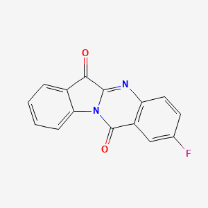 molecular formula C15H7FN2O2 B8280271 2-Fluoroindolo[2,1-b]quinazoline-6,12-dione 