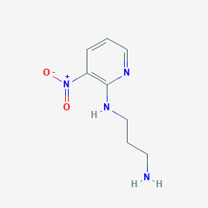 molecular formula C8H12N4O2 B8280296 N1-(3-nitropyridin-2-yl)propane-1,3-diamine 