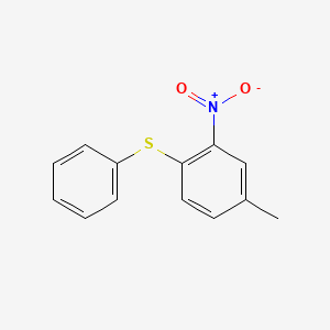 molecular formula C13H11NO2S B8280300 4-Methyl-2-nitro-1-phenylsulfanyl-benzene 