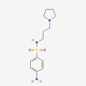 molecular formula C13H21N3O2S B8280307 4-amino-N-(3-(pyrrolidin-1-yl)propyl)benzenesulfonamide 