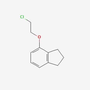 molecular formula C11H13ClO B8280381 2-(Indan-4-yloxy)-ethylchloride 