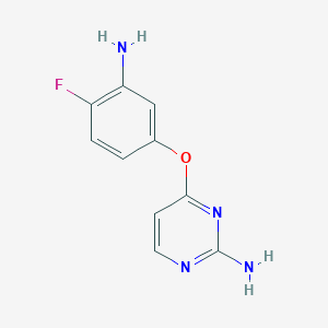 molecular formula C10H9FN4O B8280451 4-(3-Amino-4-fluorophenoxy)pyrimidin-2-amine 