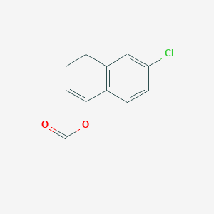 molecular formula C12H11ClO2 B8280453 6-Chloro-3,4-dihydronaphthalen-1-yl acetate 