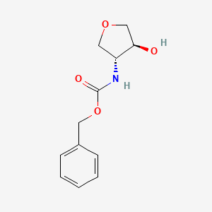 molecular formula C12H15NO4 B8280460 Benzyl trans-4-hydroxytetrahydrofuran-3-ylcarbamate 