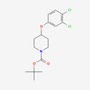 molecular formula C16H21Cl2NO3 B8280464 tert-Butyl 4-(3,4-dichlorophenoxy)-1-piperidinecarboxylate 