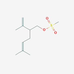 molecular formula C11H20O3S B8280488 2-Isopropenyl-5-methyl-4-hexen-1-yl methanesulfonate 