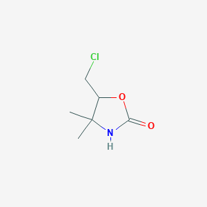 molecular formula C6H10ClNO2 B8280531 5-(Chloromethyl)-4,4-dimethyloxazolidin-2-one 