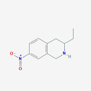 molecular formula C11H14N2O2 B8280544 3-Ethyl-7-nitro-1,2,3,4-tetrahydroisoquinoline 