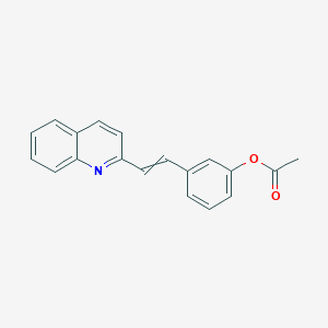 molecular formula C19H15NO2 B8280564 2-(2-(3-Acetoxyphenyl)ethenyl)quinoline 